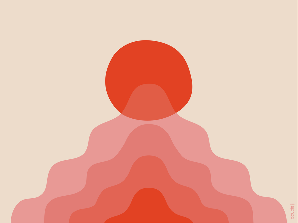 Open Your Mind Red Gradient Minimalist Playful Wavy