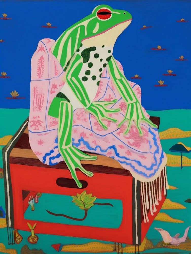 Maximalist Animal Painting Frog 1
