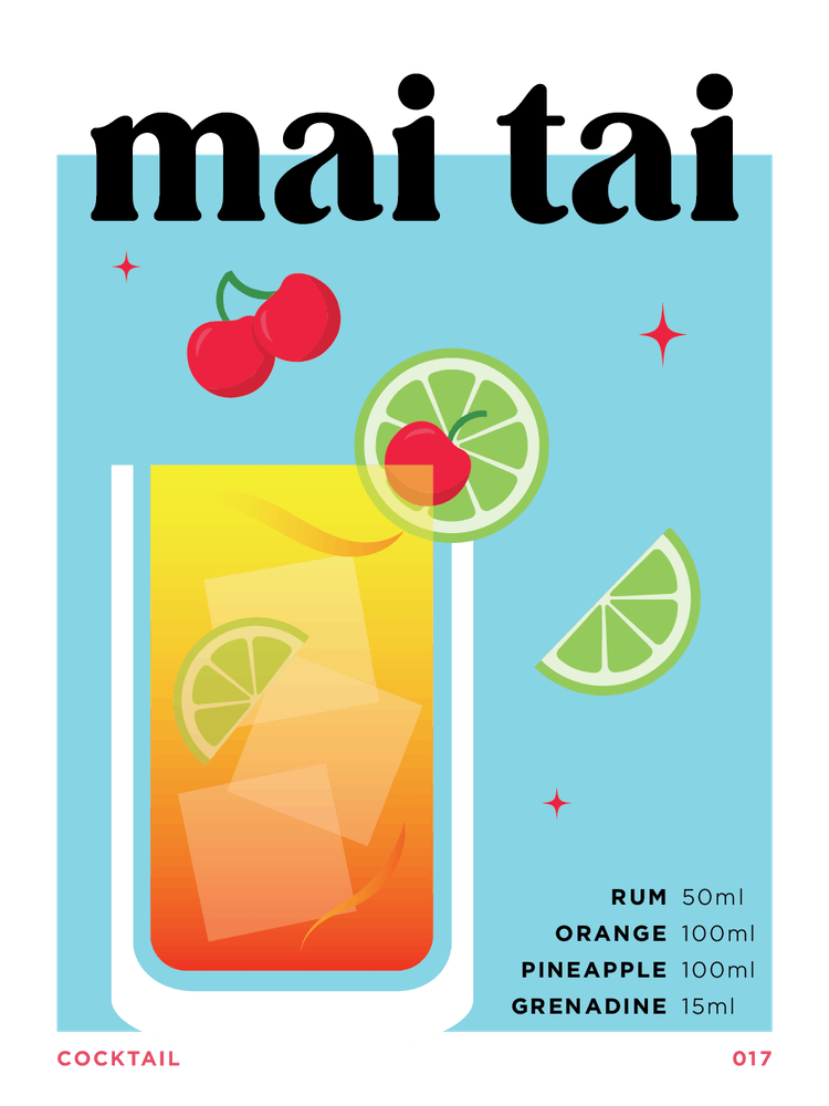 Mai Tai in Blue Cocktail Recipe