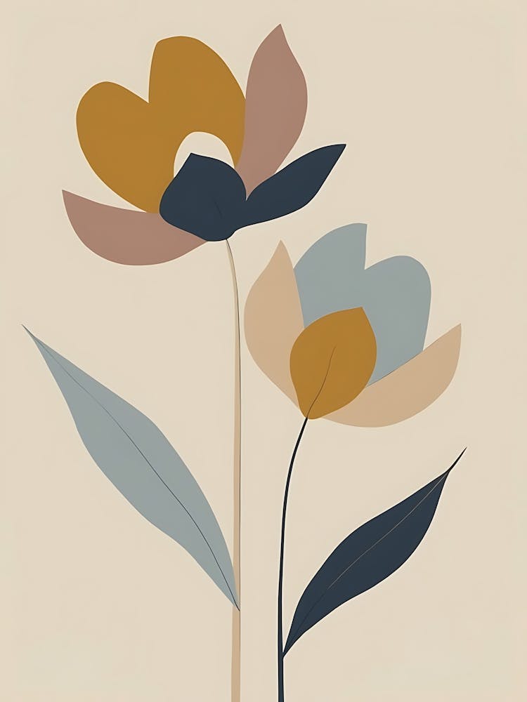 Soft Botanical Bliss in Muted Tones