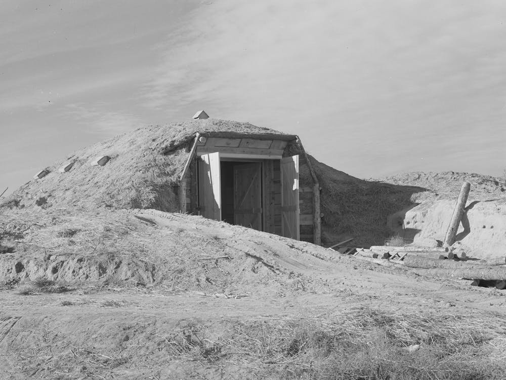 Cellar Used For Potatoes, Canned Goods, Etc, On Black Canyon Project Farm, Canyon County, Idaho By Russell Lee