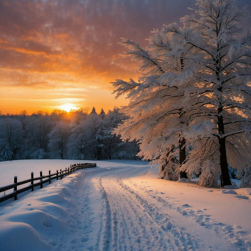 Sunset In Winter