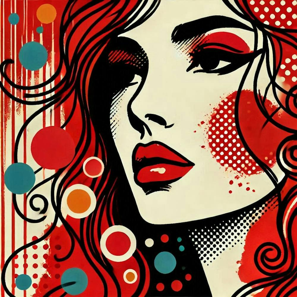 Pop Art portrait of woman