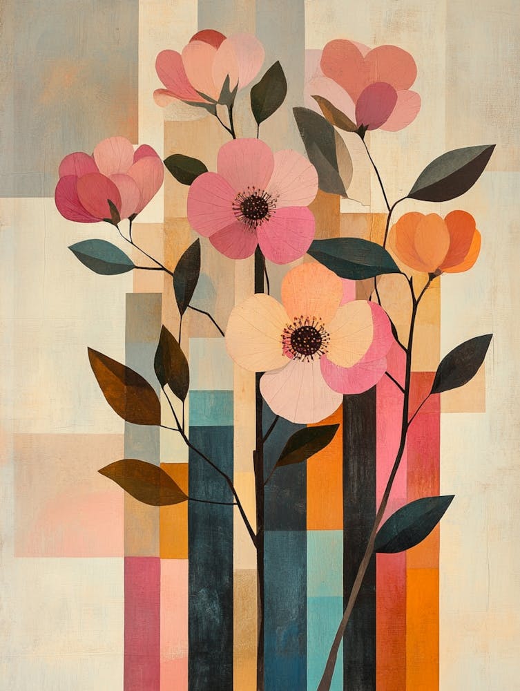 Fleurs Dans Un Vase Impression sur Toile 1
