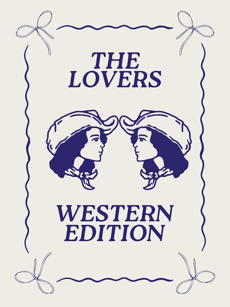 The Lovers Western Edition | Lesbian Wall Art | Cowgirl Decor | WLW Decor | Western Neutral LGBTQIA+ 1