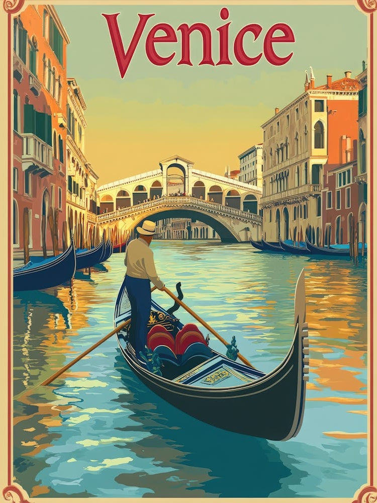 Aihrgdesign A Vintage Travel Poster Of Venice 4