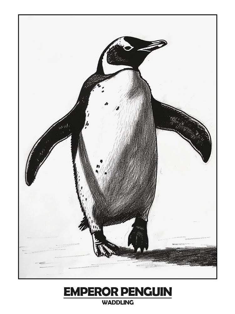 Penguin Waddling Poster 6