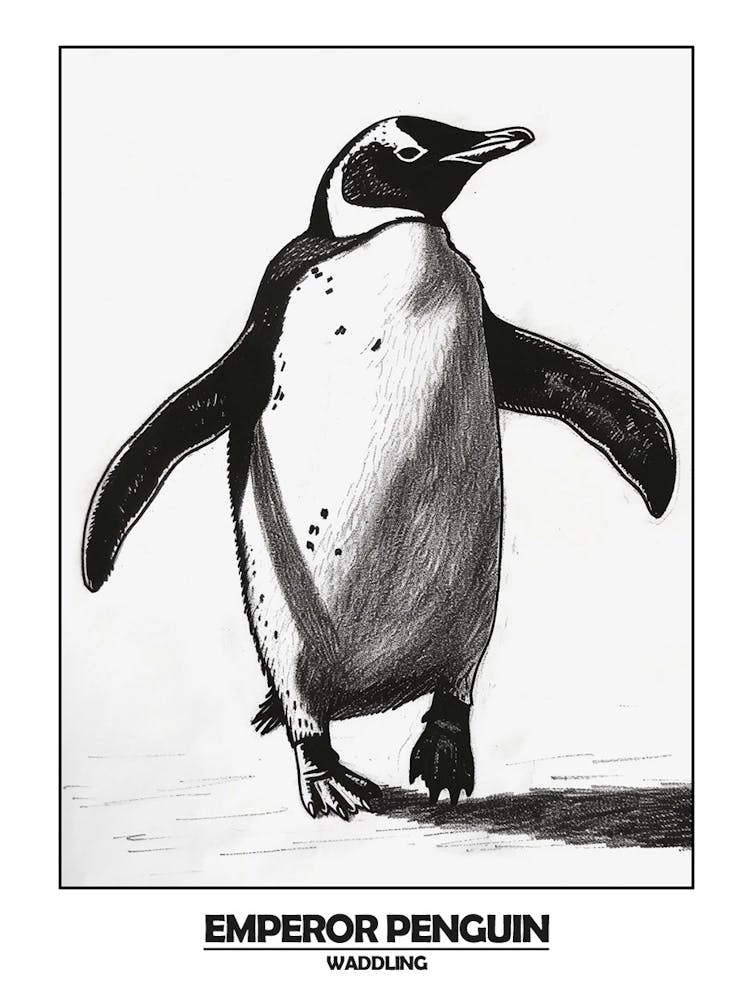 Penguin Waddling Poster 6