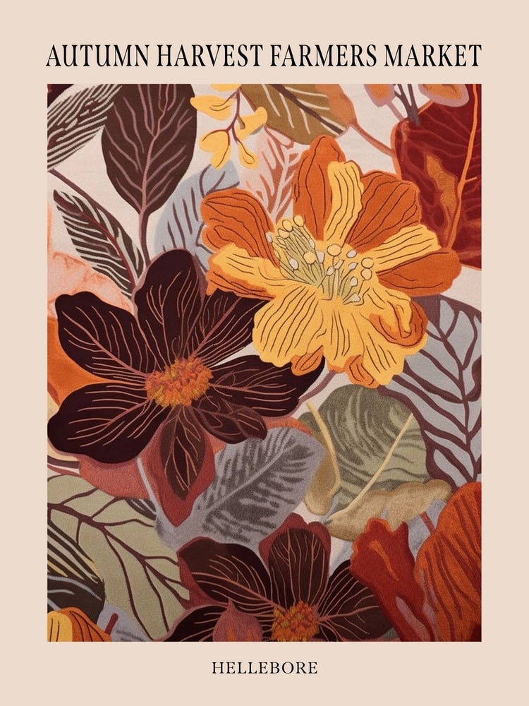 Botaniques d'Automne Hellébore 2 Affiche