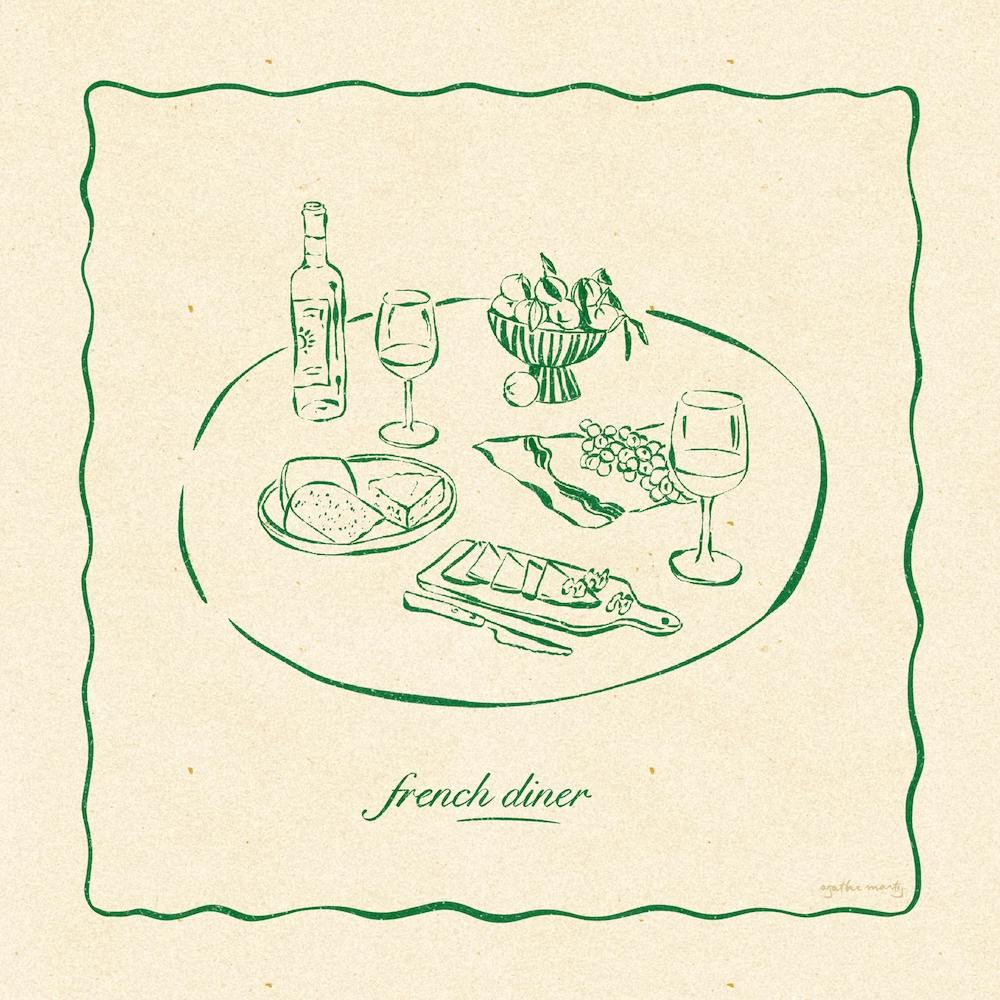 Französisches Diner Quadrat 1