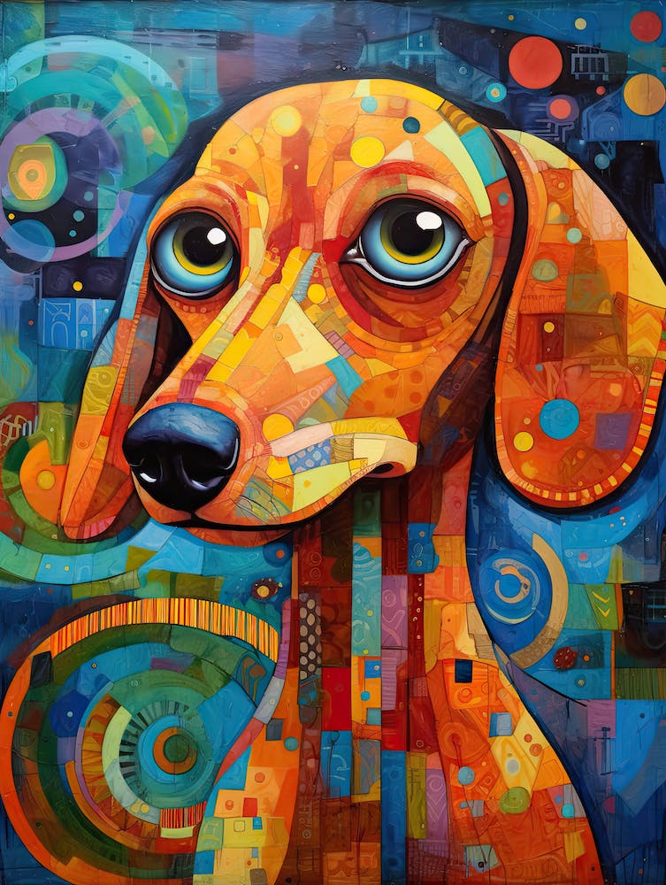 Cool Dachshund dog poster