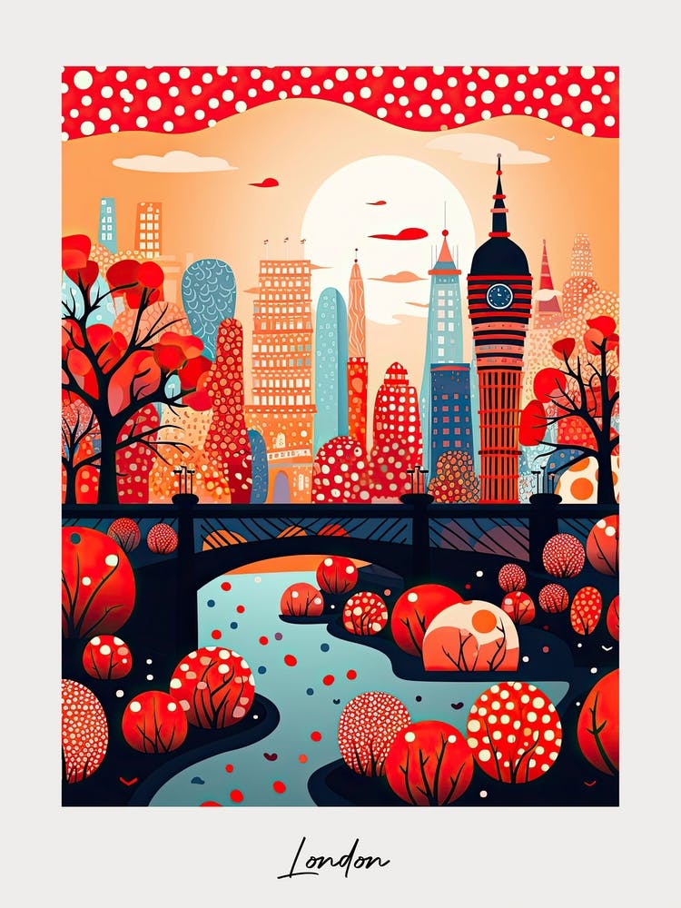 Poster Of London, Illustration In The Style Of Pop Art 4