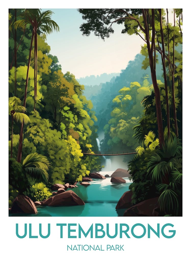 Affiche de voyage Ulu Temburong National Park