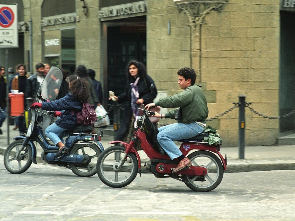 Paninari Riding Scooters In Florence