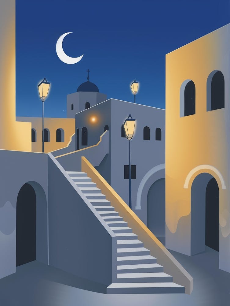Greece At Night