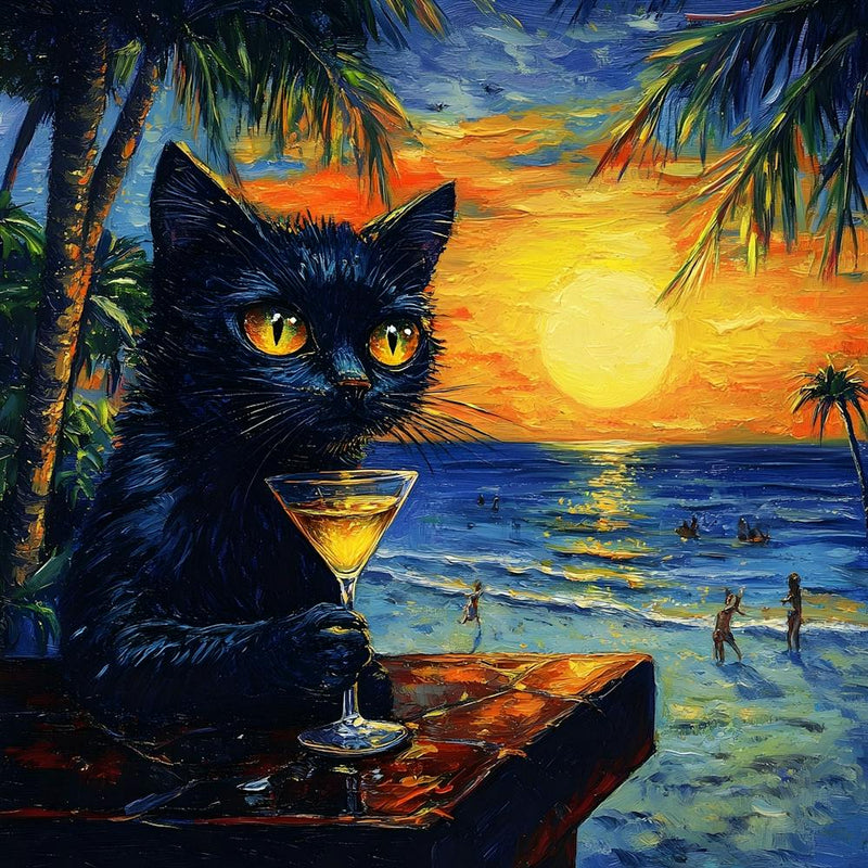 Cat At The Beach Bar 3