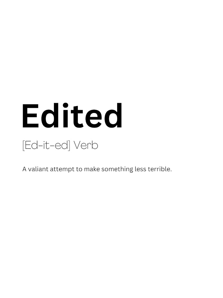 Edited Definition Meaning