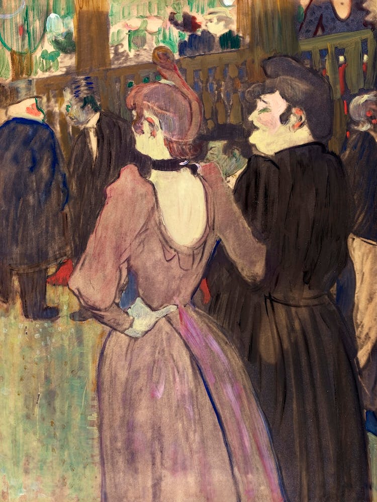 La Goulue And Her Sister (1892) 1, Henri de Toulouse-Lautrec