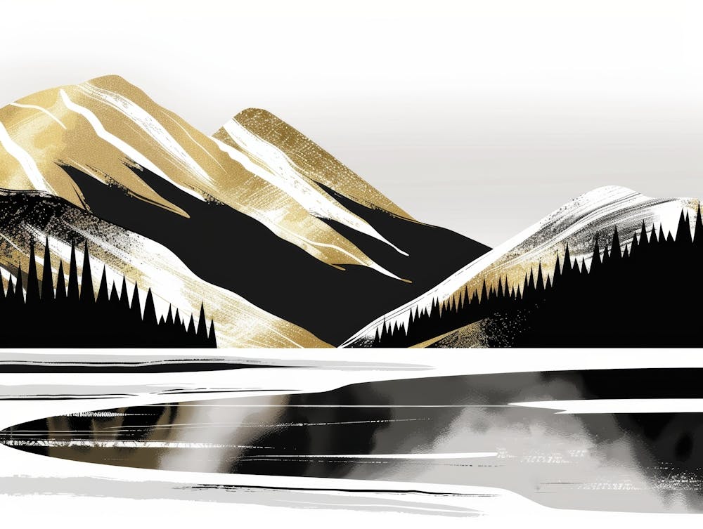 Gold And Black Canvas Print 69