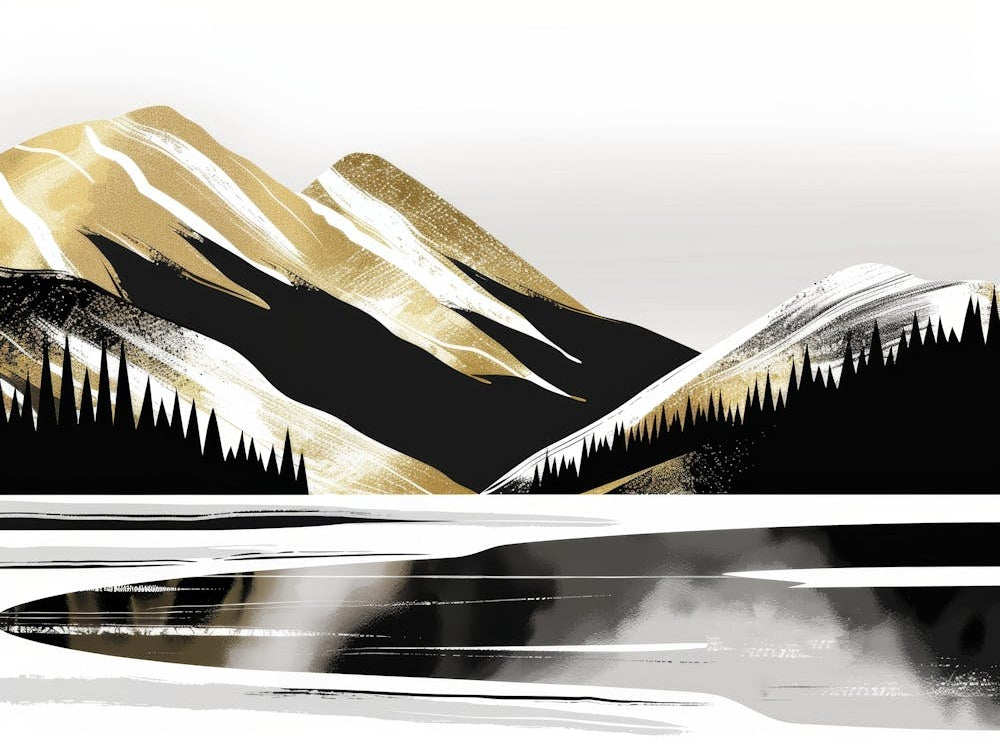 Gold And Black Canvas Print 69