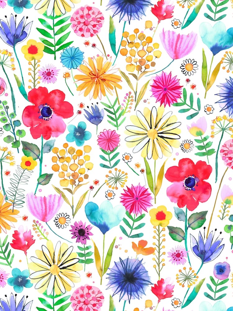 Colourful Flowers Spring Garden