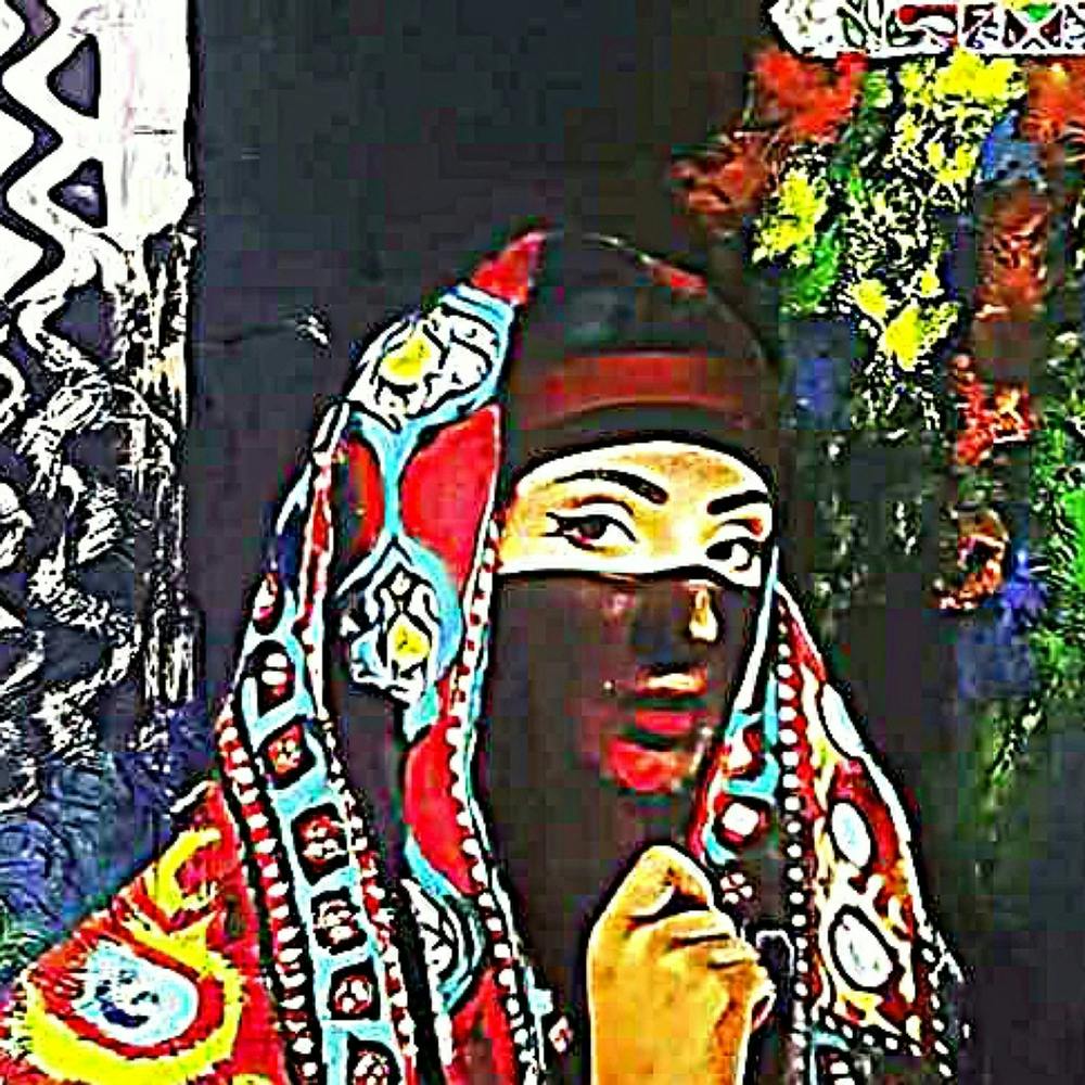 Painting of Yemeni girl’s clothing, Yemeni heritage