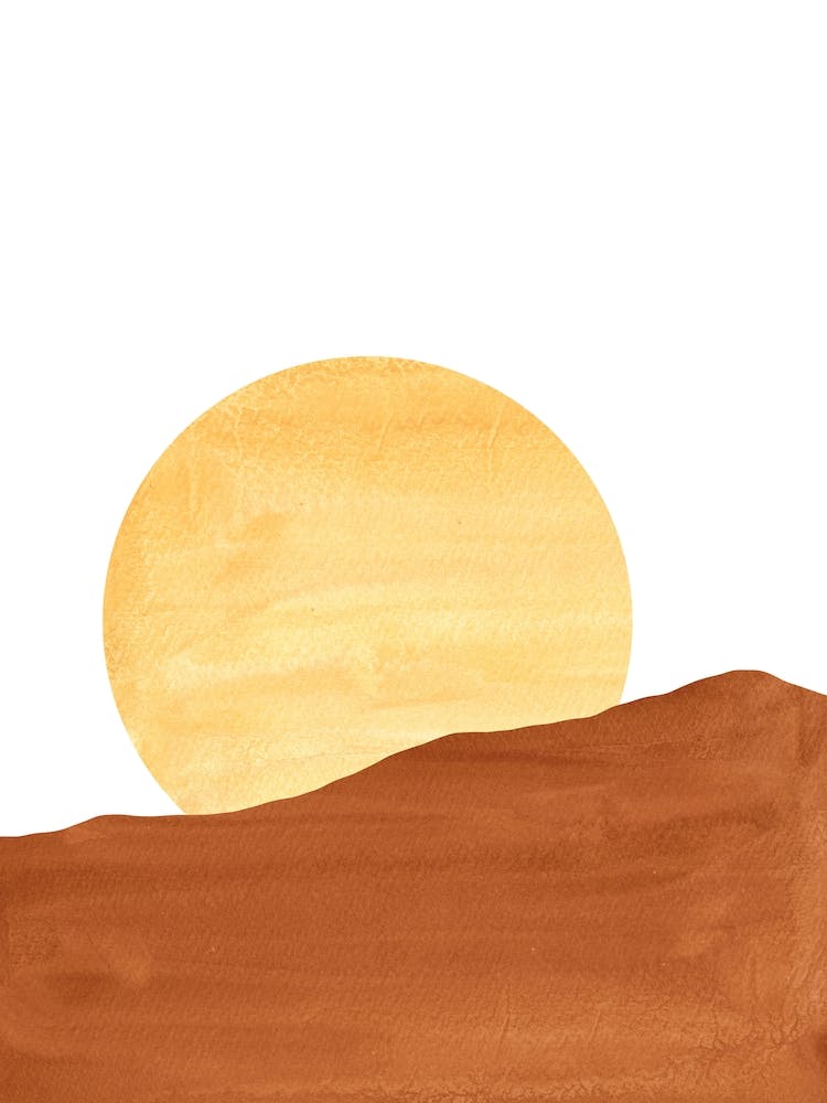 Sunset In The Desert, terracotta desertscape
