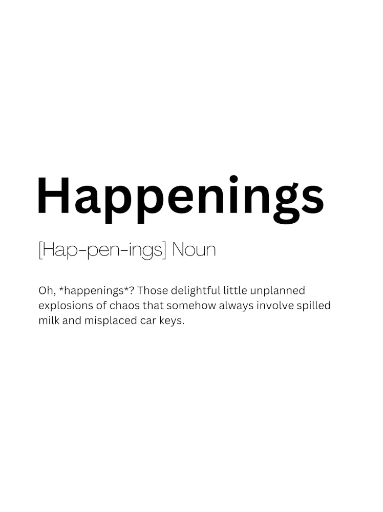 Happenings Definition Meaning