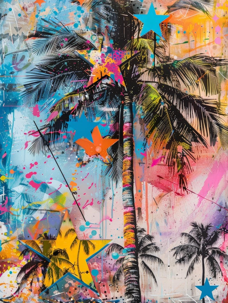 Palm Trees And Stars