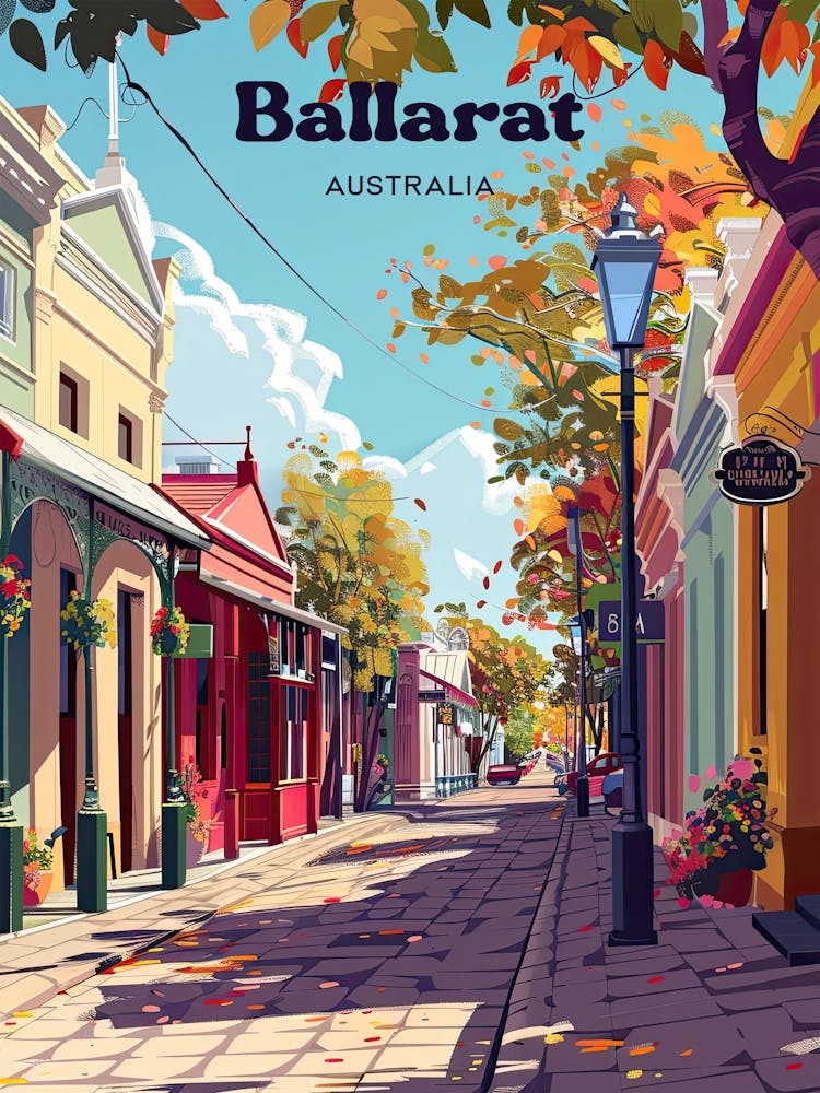Ballarat Australia Street Art Illustration