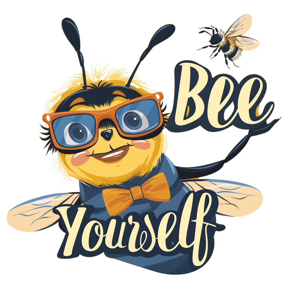 Bee Your Self Parody Insect Quote Text