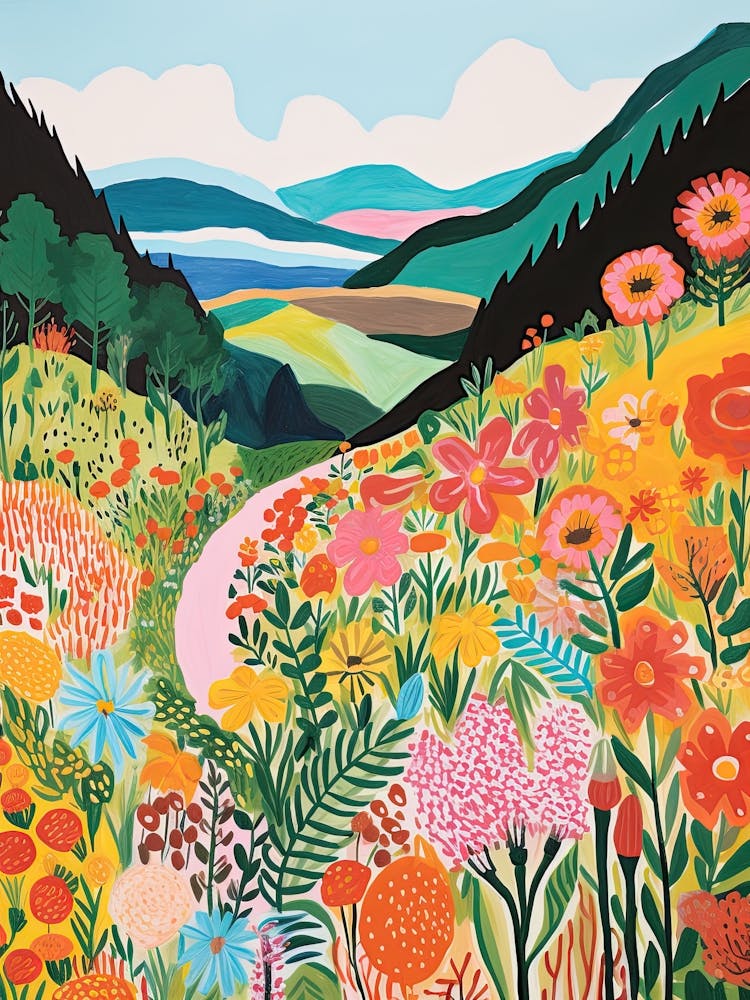 Colourful Countryside Landscape Illustration 1