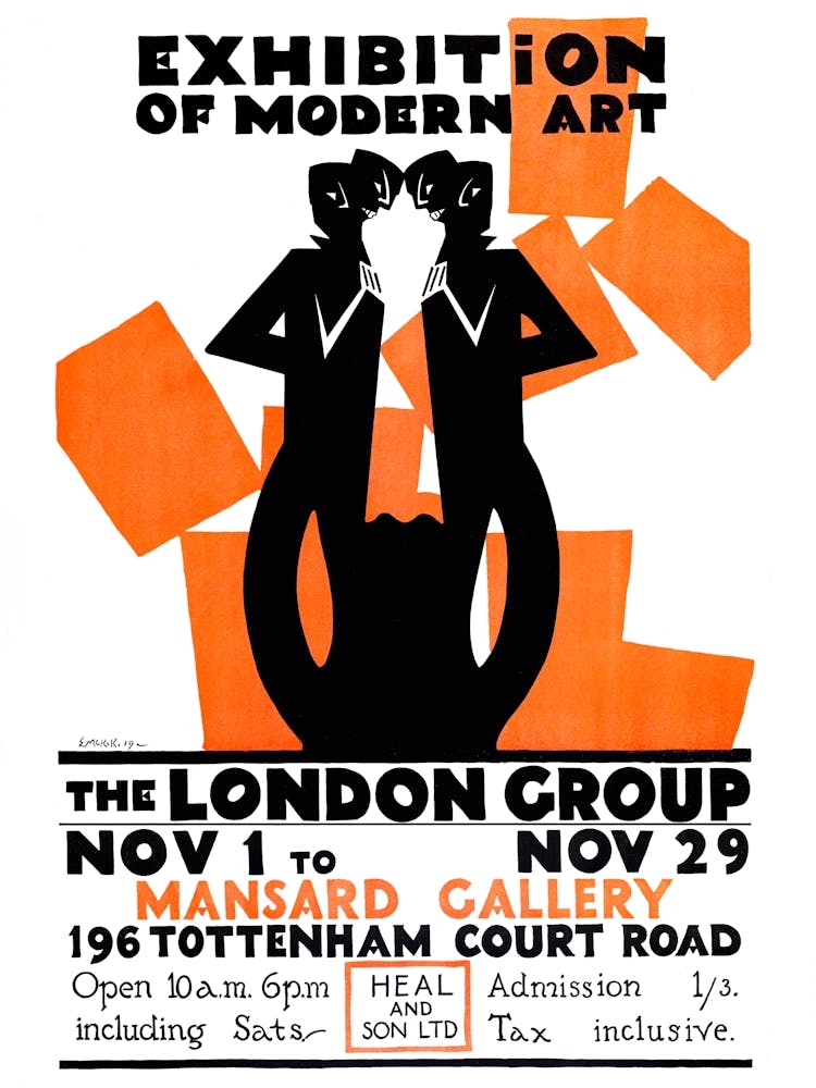 Exhibition Of Modern Art London Group Vintage Poster