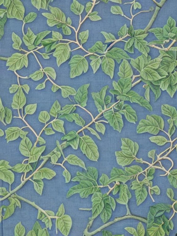 Paper Mulberry 2 tree Vintage Botanical