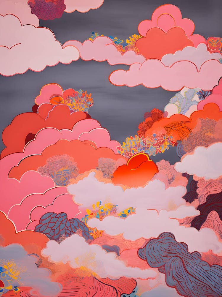 Pink Horizon: Stormy Pink Cloud