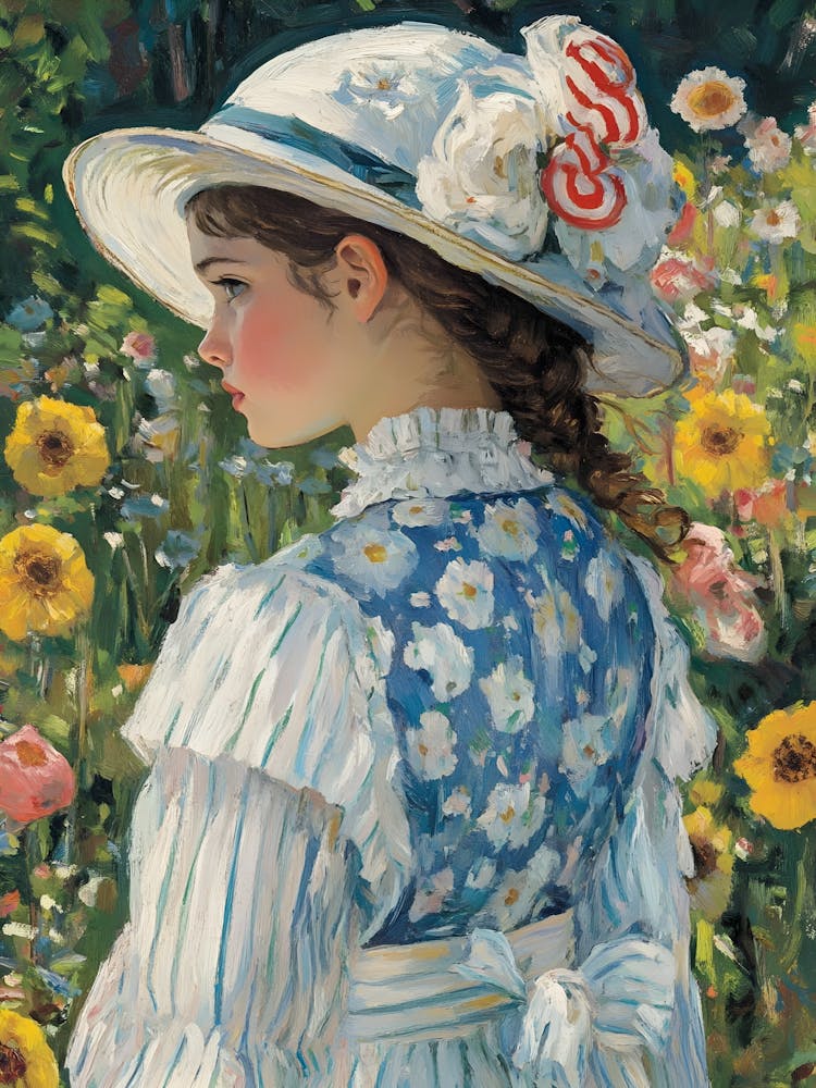 Girl In A Garden
