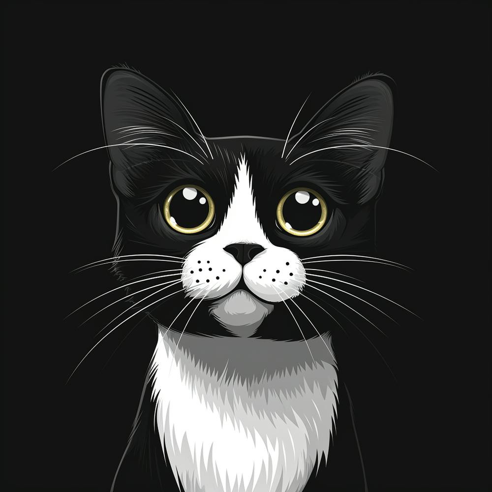 Black And White Cat 1