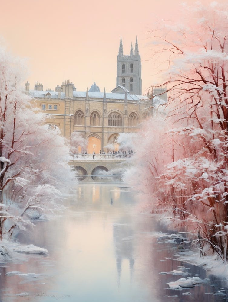 Dreamy Winter Painting Bath United Kingdom 3