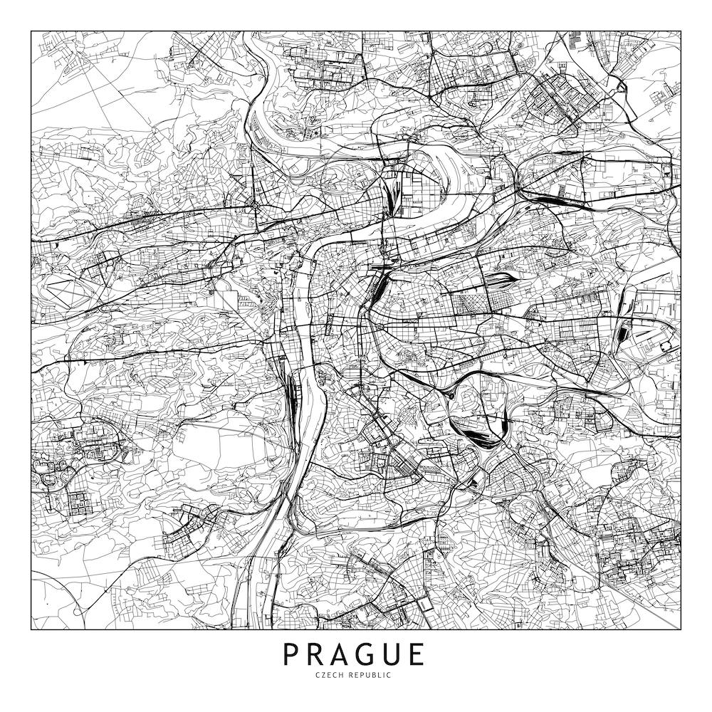 Prague Map Line