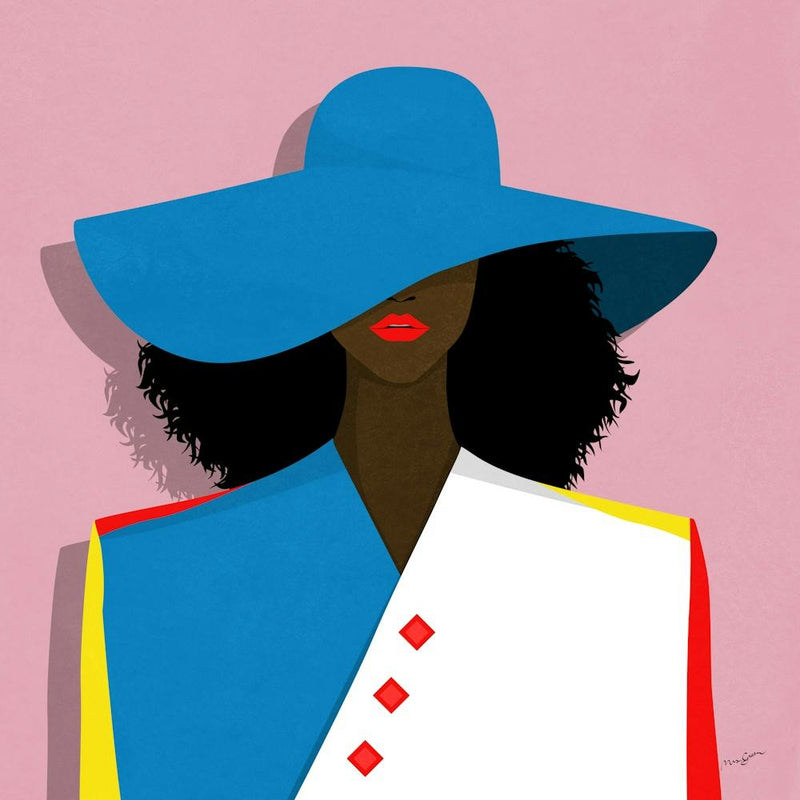 Mondriana Blue Hat