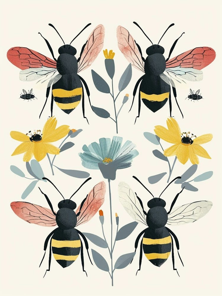 Colourful Insect Illustration Bee 10