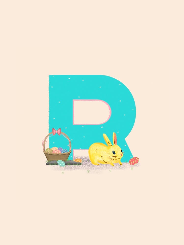 Letter R Rabbit