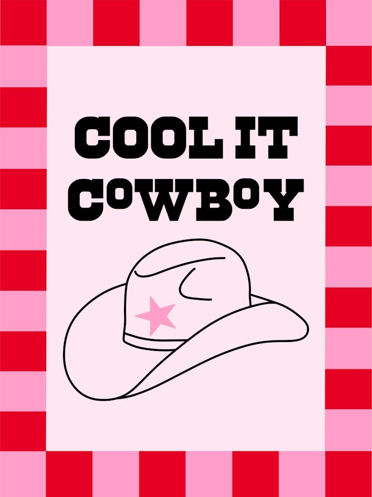 Cool It Cowboy Colourful Red and Pink Cowboy Hat