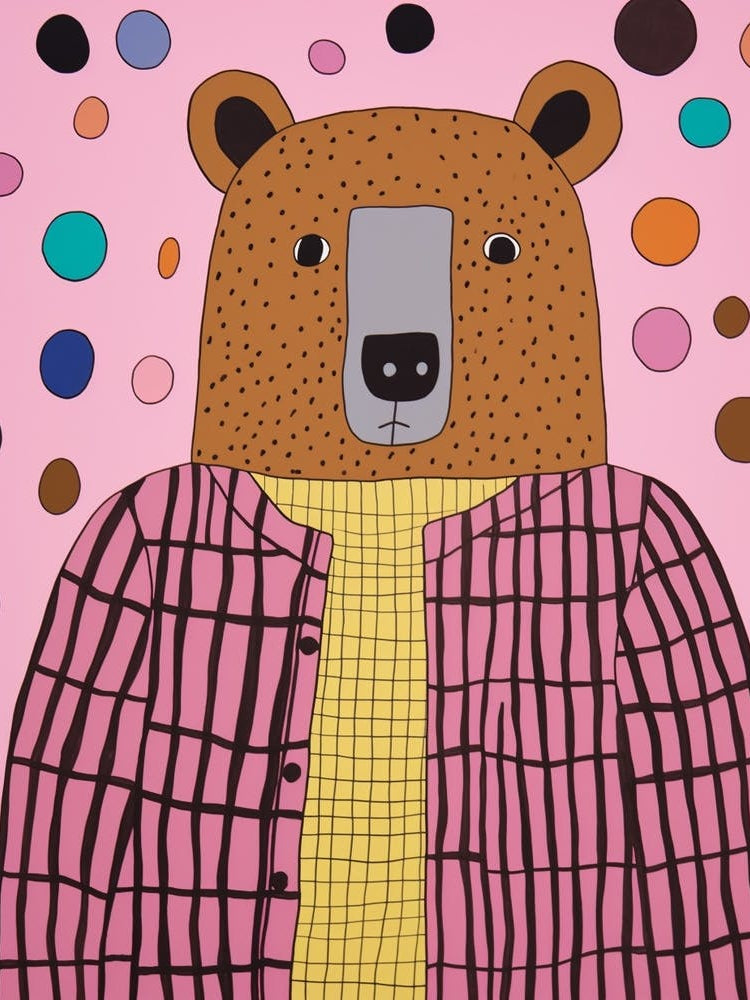 Pink Polka Dot Bear 3