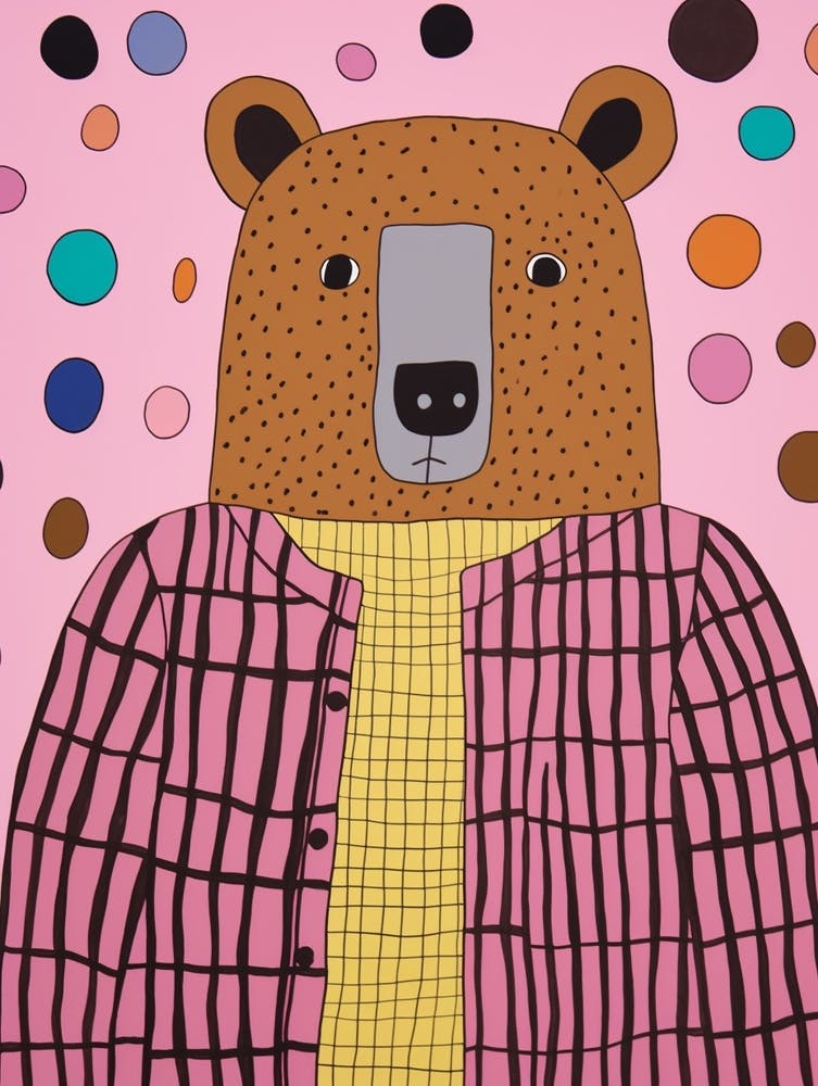 Pink Polka Dot Bear 3