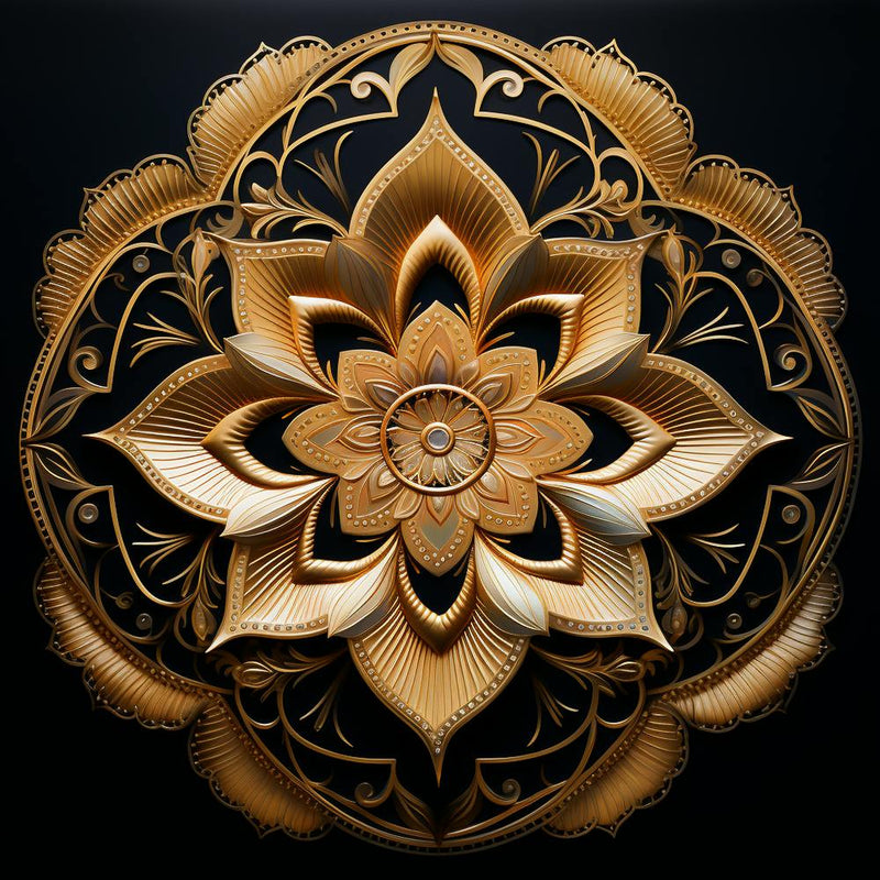Lotus Flower On Black Background