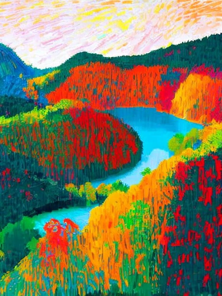 Plitvice Lakes National Park 1 Croatia Abstract Colourful