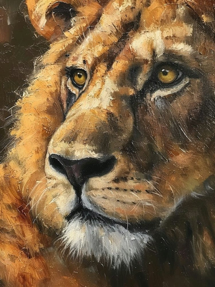Barbary Lion Portrait Close Up 7