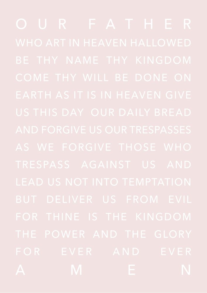 The Lords Prayer Pink