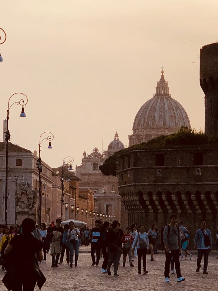 People Walking In Rome